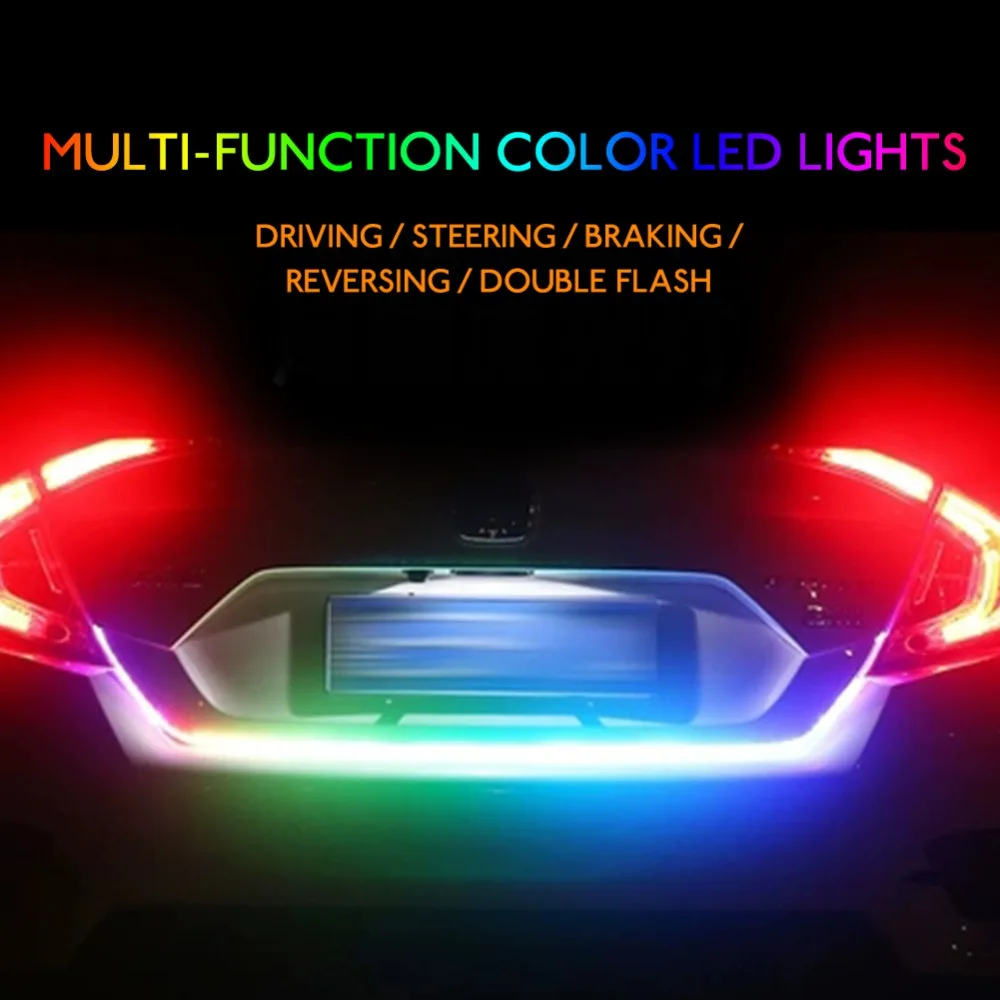 Автомобильная задняя светодиодная RGB лента ATcomm 120 см декоративная лампа