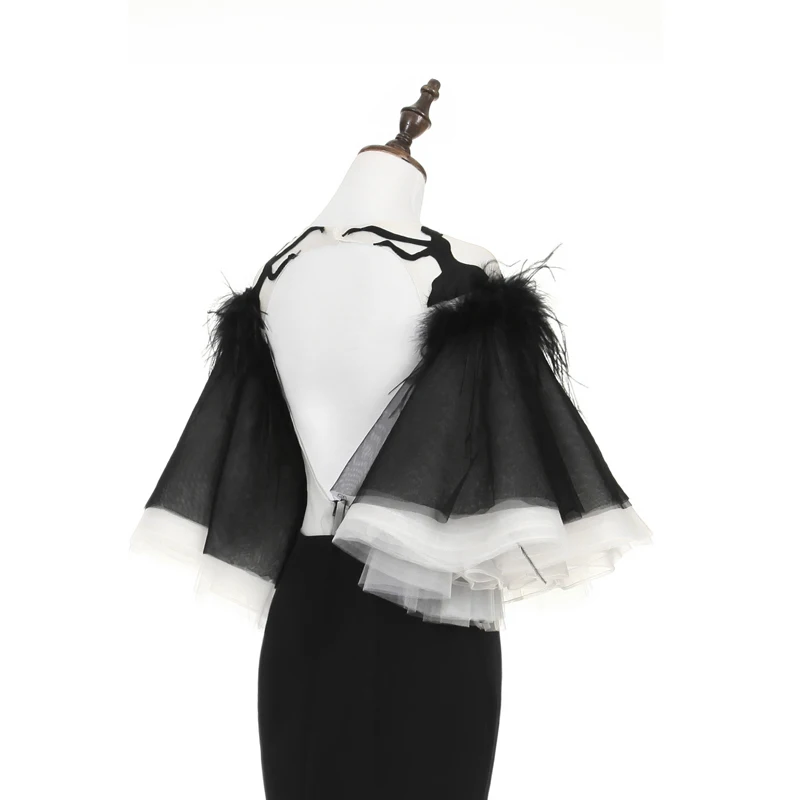 

BRLMALL Elegant Black Mermaid Evening Dresses with Short Sleeves Backless Prom Dress Formal Gown Vestido de Festa