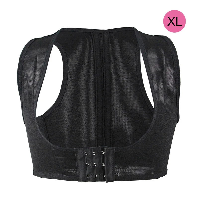 black XL Женский Корректор осанки бюстгальтер грудь бандаж Предотвращение горбатости спины плеча поддержки WS99 - Цвет: black XL