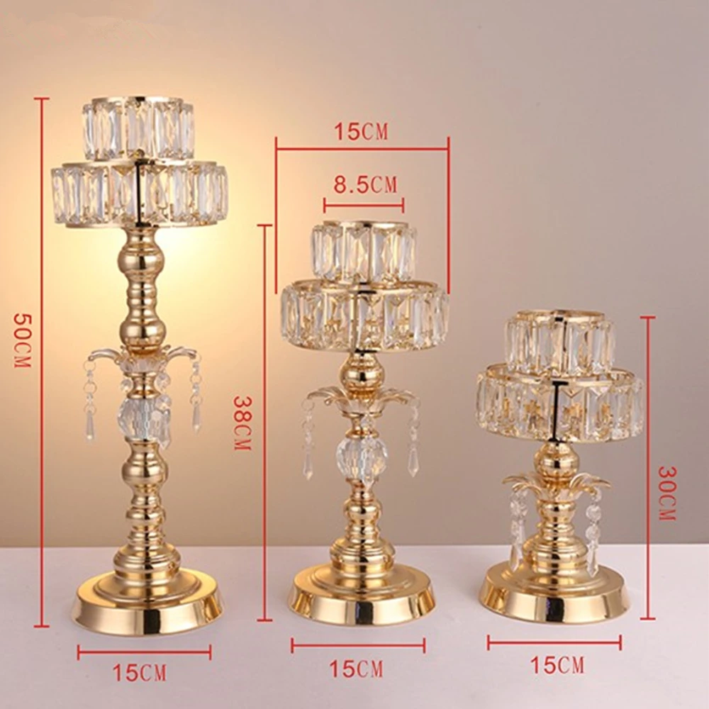 Rose Gold Wedding Candelabra Chandelier Centerpiece Senyu0319