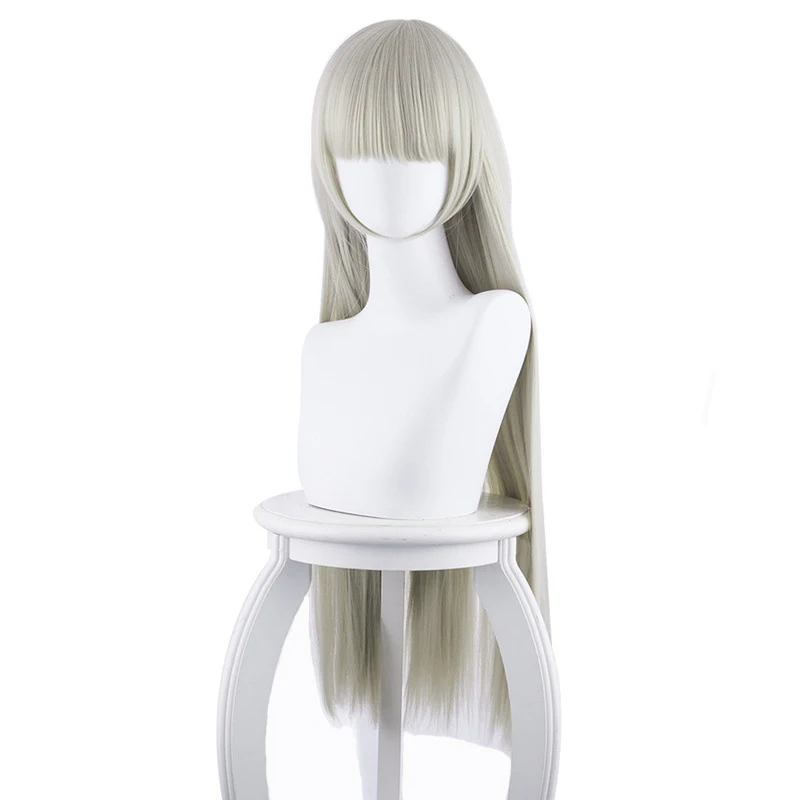 

Kakegurui xx Momobami Ririka Cosplay Wig 80cm Long Straight Heat Resistant Synthetic Hair for Women Anime Costume Party Wig Grey