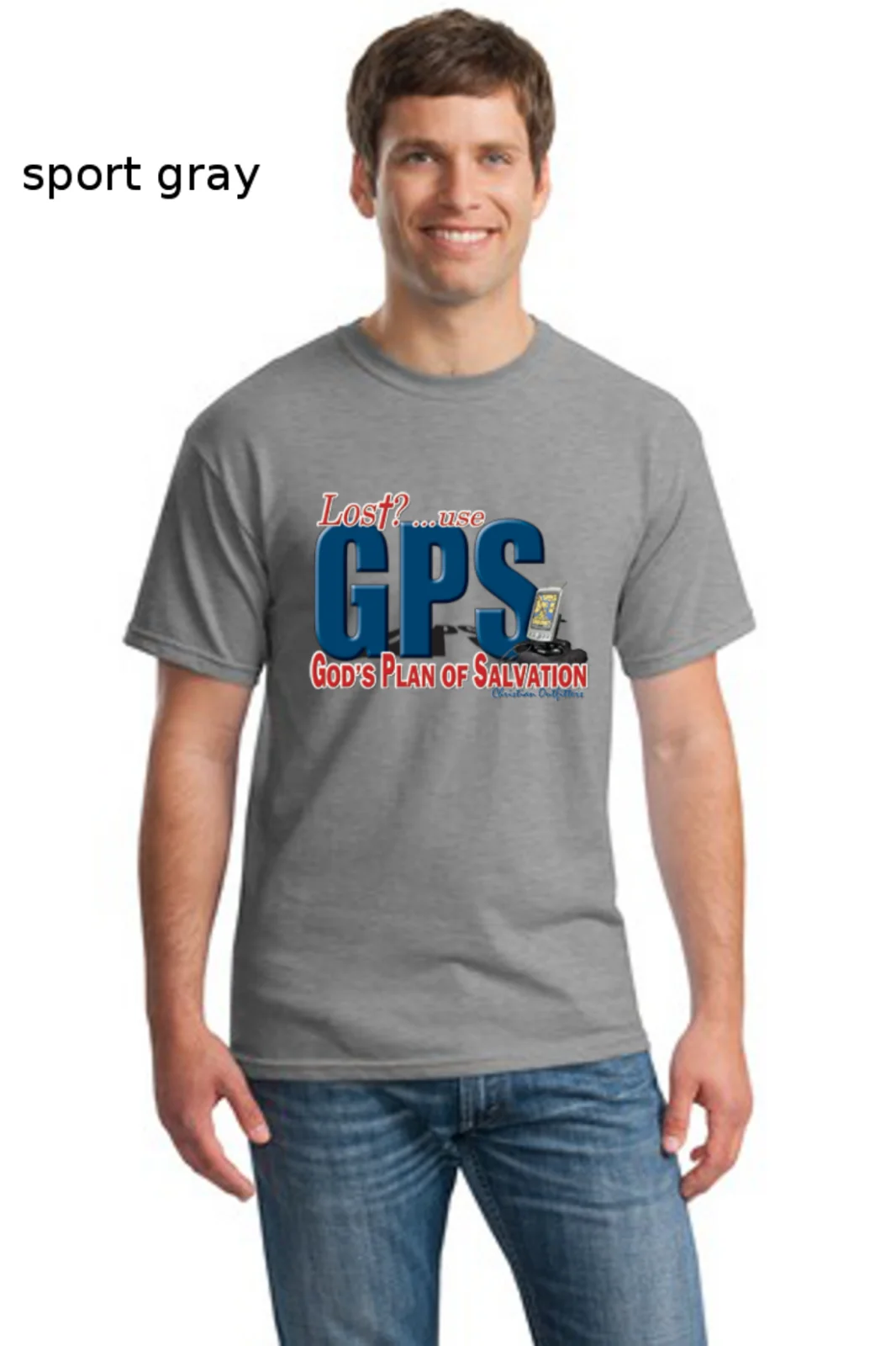 Религиозный христианский GPS боги план спасения Мужская короткая или футболка с