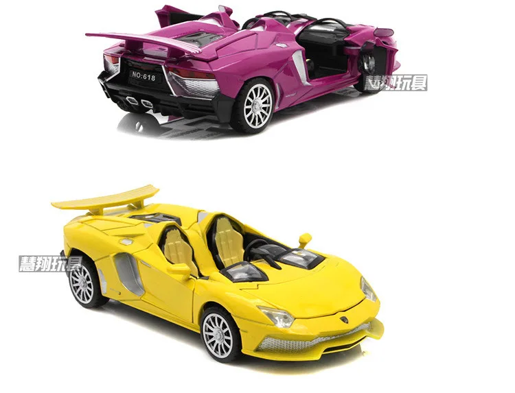 1:32 Высокая Имитация Lamborghini спортивный автомобиль LP700J roadster сплав звук и свет дверь откатная модель автомобиля для детей Подарки