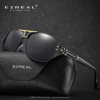ezreal new polarized sunglasses men classic alloy male sun glasses women driving sun glasses with case a377