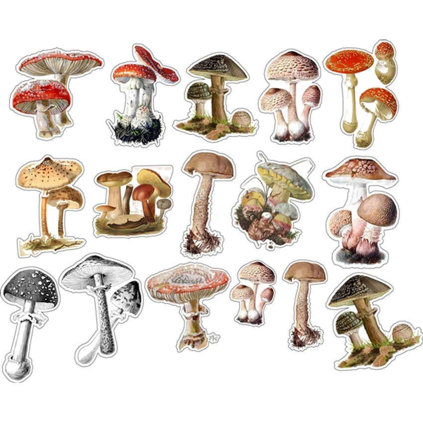 

Cute Mushroom Shape Stick Paper Scrapbooking Adhesive Stickers DIY Photo Album Diary Embellishments Handmade Card Craft Supplies