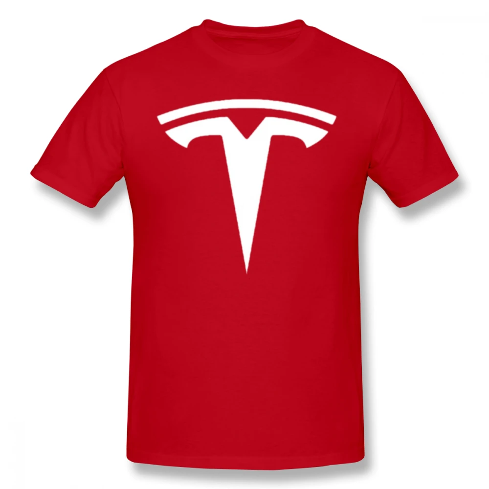 Elon Musk футболка с логотипом Tesla Whiteu002FRed футболка и чехол для телефона Мужская футболка с коротким рукавом Милая 6xl 100 хлопковая футболка - Цвет: Red