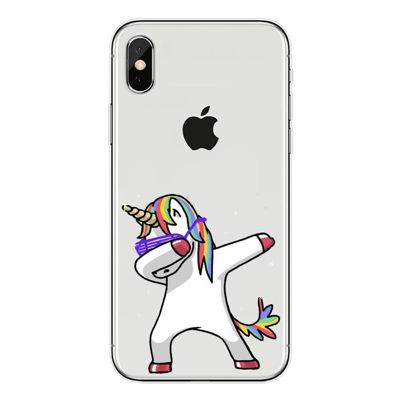 Cute Unicorn Hippo Rainbow Horse Pattern Soft Silicon Case Cover For iPhone XS MAX 8 8Plus 7 6 6S 5S SE XR Capinha Coque Capa | Мобильные