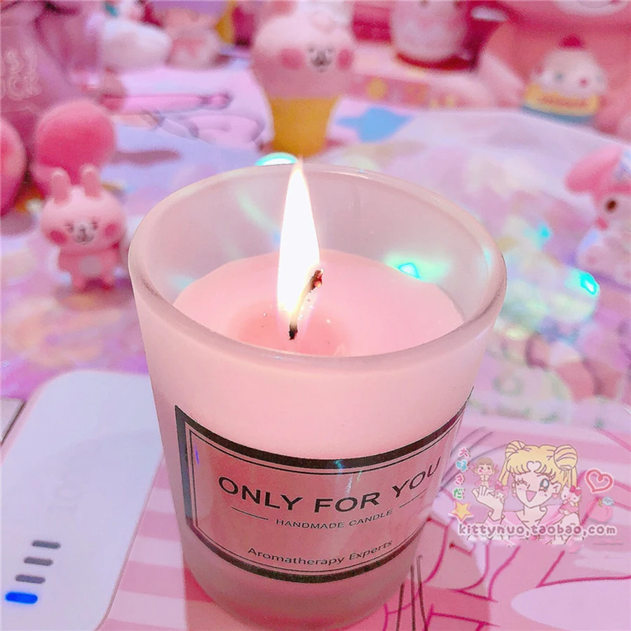 Baby Girl Candles Wedding Decoration Scented Pink Jar Wax Candle Light Tealight Aroma Fete Candele Cera Party 50KO309 | Дом и сад