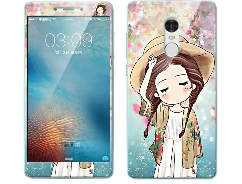 xiaomi redmi note 4 Case 360 Degree Protective TPU Cover+Color integrated tempered glass For #3088 |