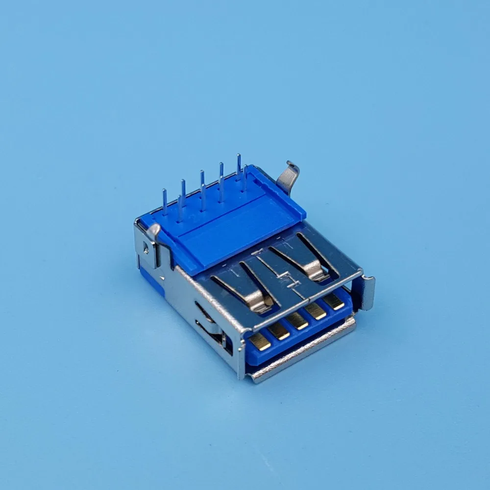 50 шт. Высокоскоростной USB 3 0 тип A правый угол Женский 9Pin DIP PCB разъем припоя|connector