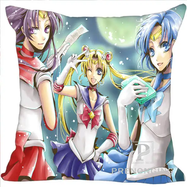 Pillowcases Пользовательские Декоративные наволочки аниме Сейлор Мун квадратные молнии Наволочки лучший подарок(с одной стороны) 180117#84 - Цвет: Pillowcases