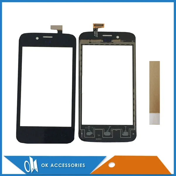 HQ черный цвет для Fly IQ440 сенсорный экран дигитайзер с лентой|touch screen digitizer|screen touch |