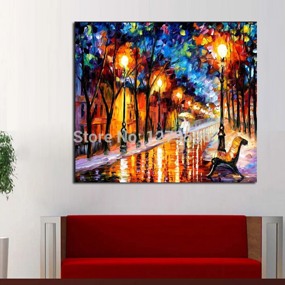 

100% полотно ручной работы; Рисунок абстрактный пейзаж Настенная картина Ножи картина маслом Толстая картина маслом для домашнего декора, лу...