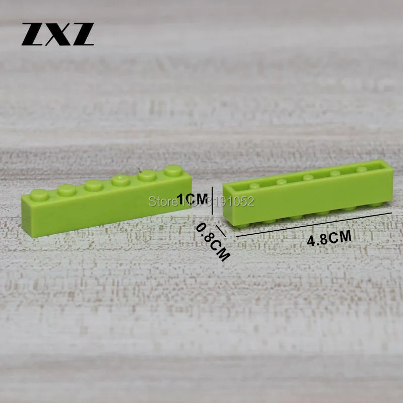 Кирпич 1X6 Детские обучающие игрушки ABS пластиковые строительные блоки 3009
