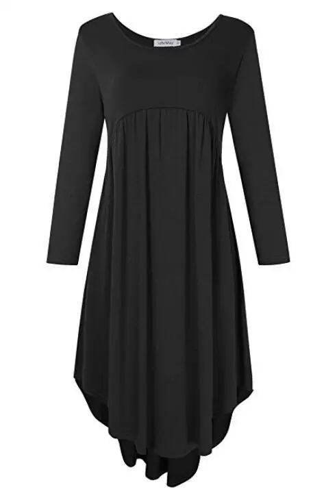 XUBA Для женщин Новинка 2017 Повседневное Scoop Средства ухода за кожей Шеи 3/4 Sleeve High low