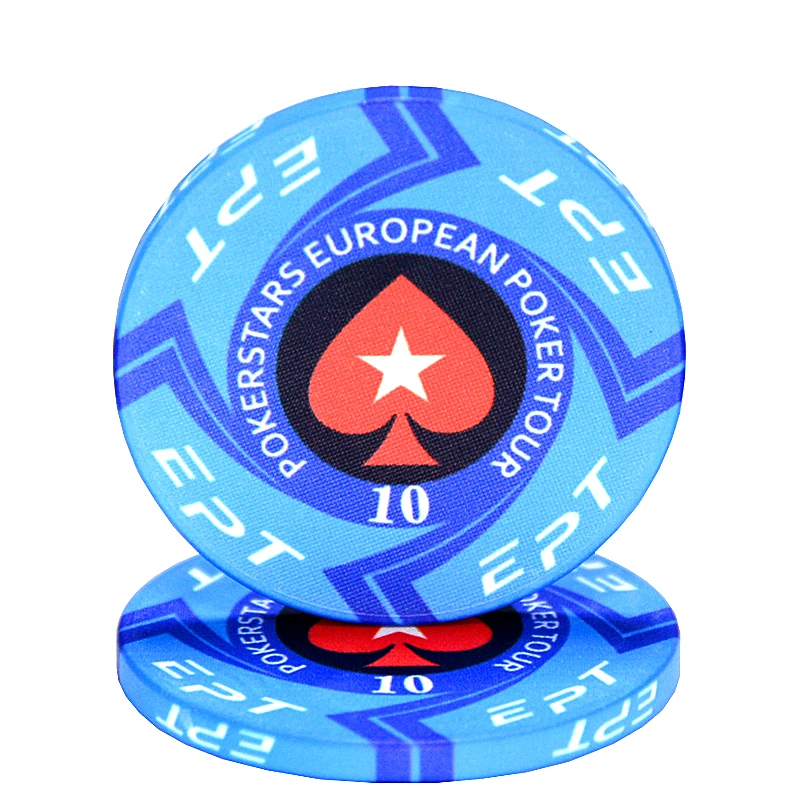 Игровые фишки для покера EPT керамические Профессиональные фишки для покера набор настольных игр европейские фишки для покера 10 шт./лот