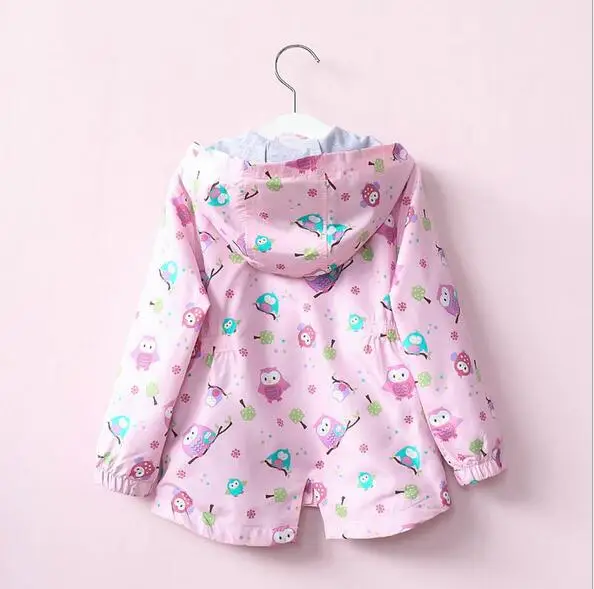 Hot sale2017 Baby Girl Jackets Hooded Jacket Print Owl For Girls Children Kids Spring Outdoor Clothing | Детская одежда и обувь