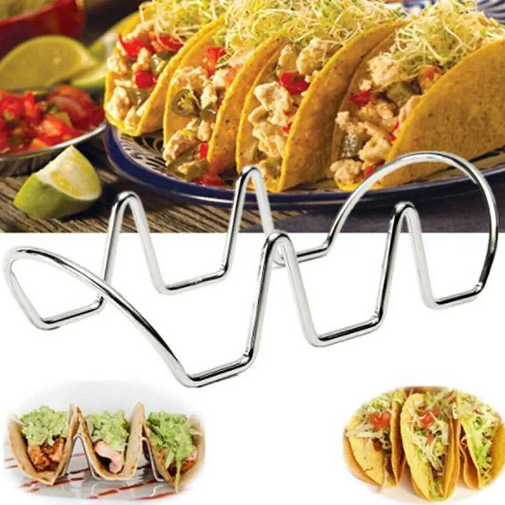 Новый держатель из нержавеющей стали Taco Мексиканская подставка для еды вмещает