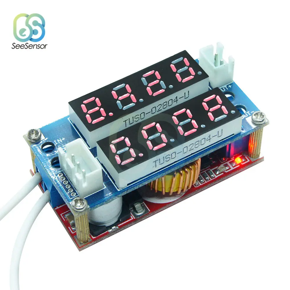 

2 in 1 Voltmeter Adjustable Power CC/CV Step-down Charge Module LED Driver Voltmeter Ammeter Constant Current Constant Voltage