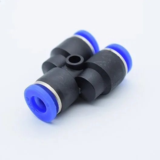 Quick air pipe joint 4mm 6mm 8mm 10mm 12mm 14mm 16mm Three-way docking T-type Pneumatic connector Plastic | Обустройство дома