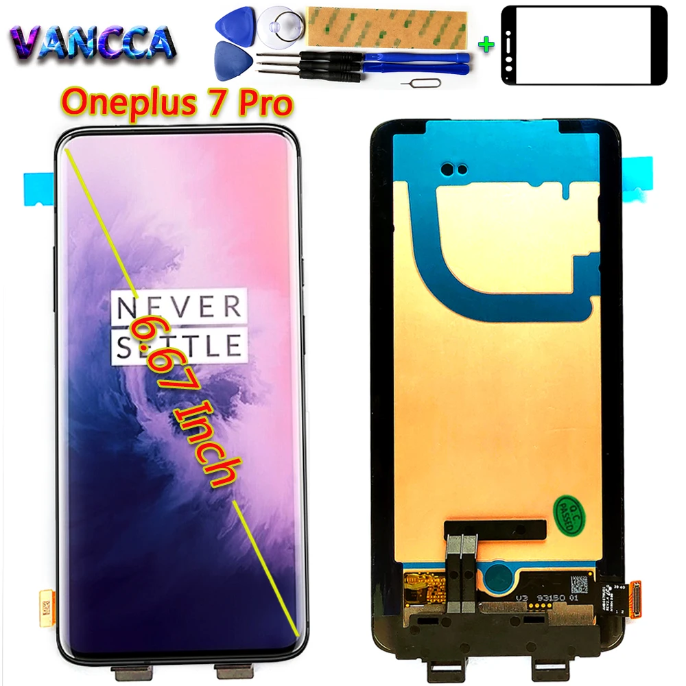 Vancca 6,67 дюймов ЖК-дисплей для Oneplus 7 Pro 1440*3120 сенсорный экран Oneplus 7Pro дигитайзер сборка бесплатные инструменты и стеклянная пленка