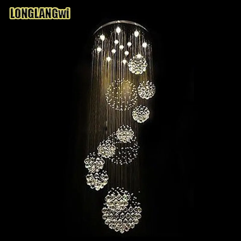 Новые Большие современные светодиодные K9 люстры хрустальные гостиничные