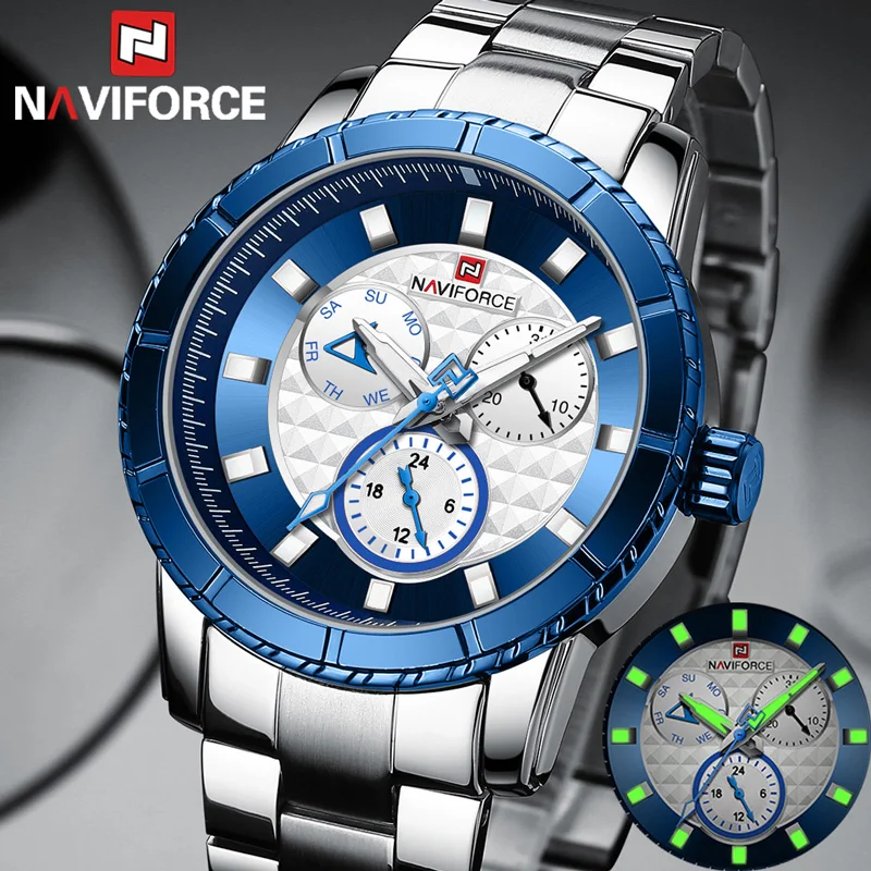 Relogio Masculino NAVIFORCE мужские часы Топ бренд класса люкс спортивные водонепроницаемые
