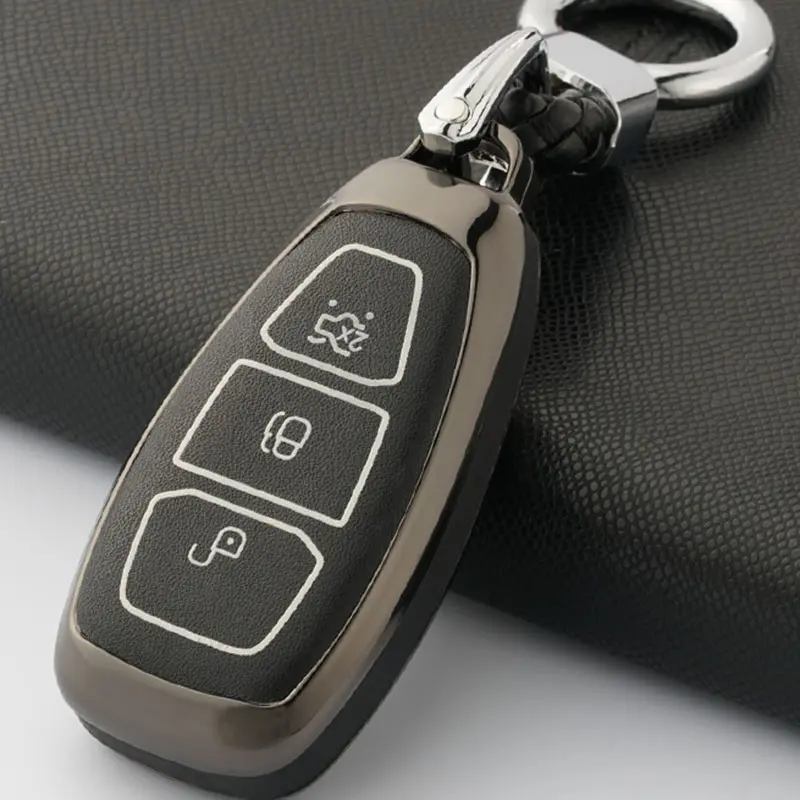 Цинковый сплав автомобильный Стайлинг чехол для ключей Ford Fusion Mondeo Mustang Edge Expedition