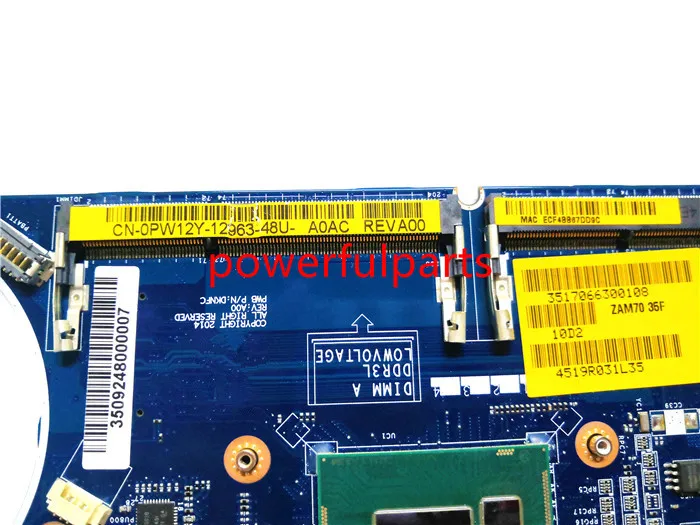 Для Dell E5450 Материнская плата ноутбука 0PW12Y ZAM70 LA-A901P i3-4030U работает хорошо