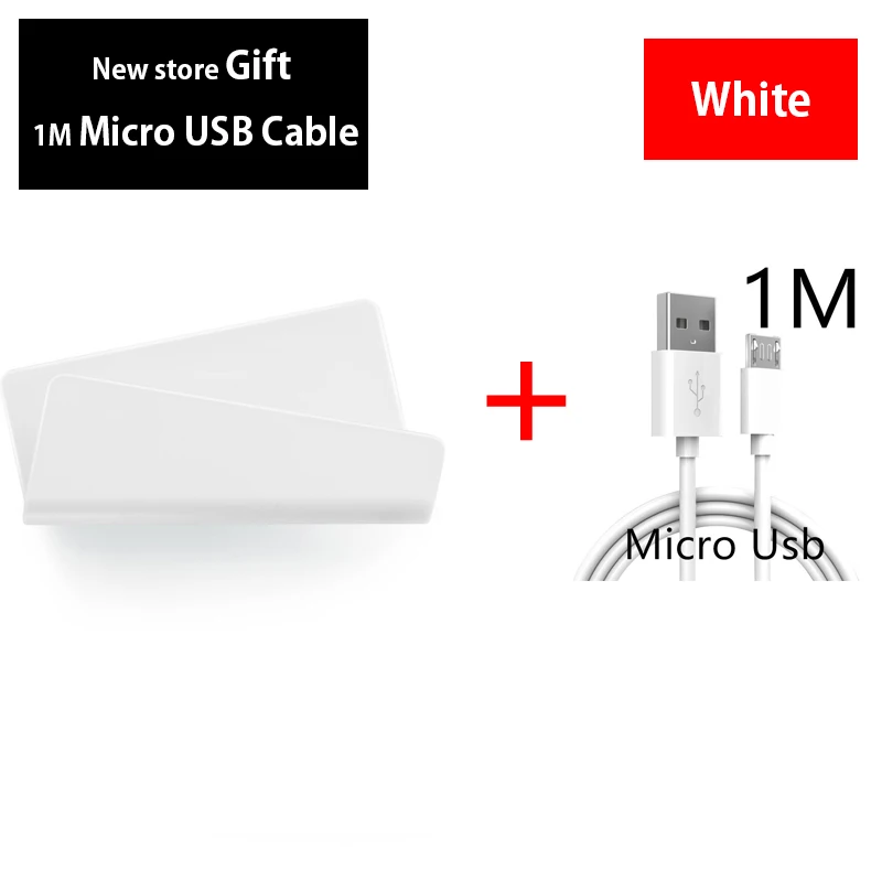 Micro USB кабель настенное зарядное устройство держатель телефона для Xiaomi Redmi Note 6 5 7A 6A 5A 4 держатель мобильного зарядного устройства клейкая подставка держатель - Цвет: White 1