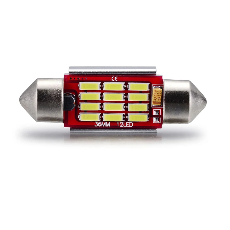 Высококачественные лампы для чтения JSTOP c5w led 36 мм лампа номерного знака canbus 6000k 12 В