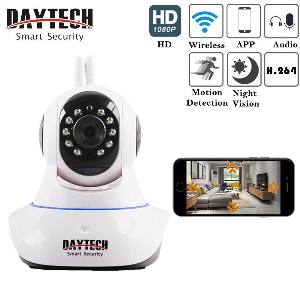 Беспроводная ip-камера DAYTECh домашняя камера безопасности с Wi-Fi HD 1080P радионяня