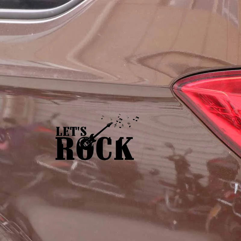 YJZT 15 1 см * 8 5 виниловая черная/Серебристая Автомобильная наклейка для рок-гитары