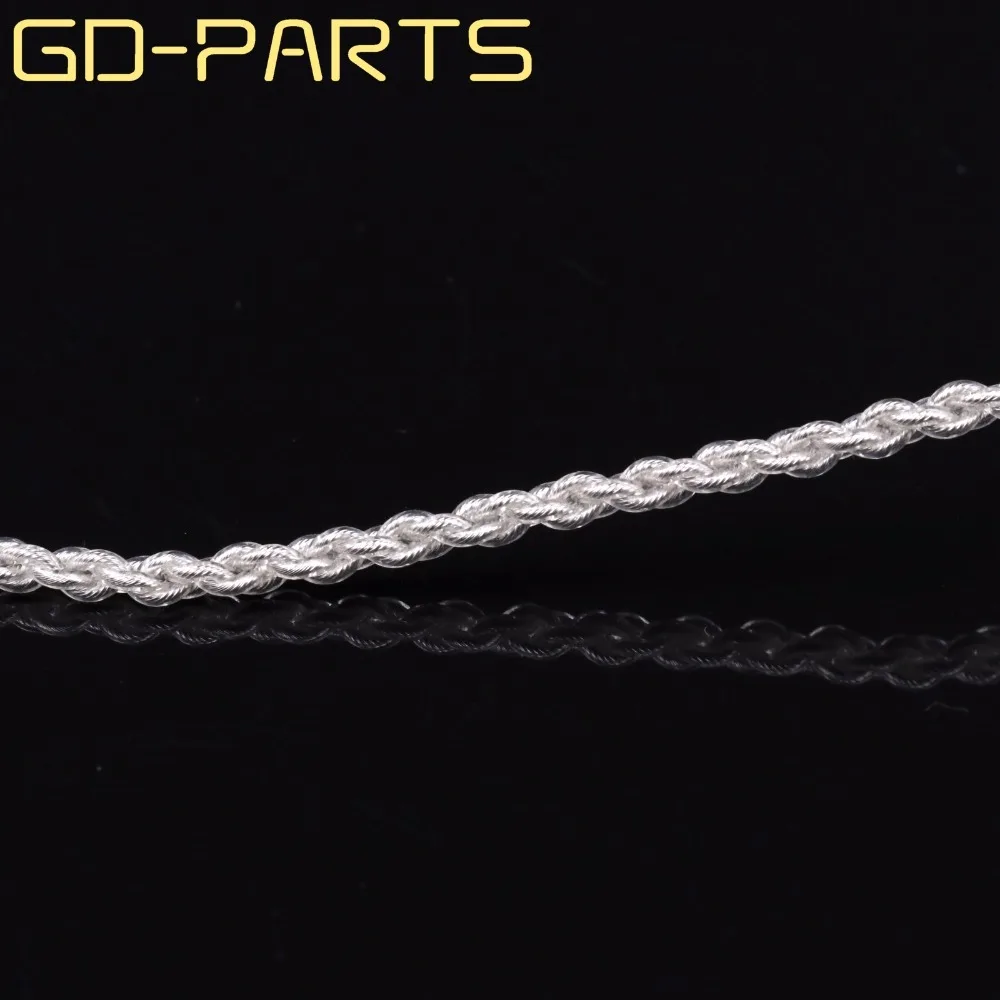 GD PARTS Hand Braid MMCX кабель для наушников телефона SE215 SE425 SE535 SE846 Hifi Silver OCC PVC провод