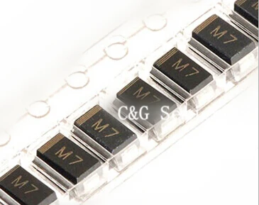 100 шт. SMD 1N4007 выпрямительный диод 1А 1000 в M7|diode oring|m7 laptopm7 black |