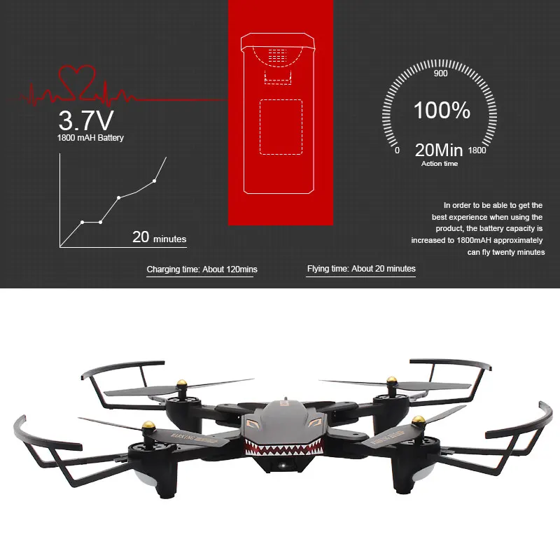 Складной селфи Дрон VISUO XS809S XS809HW с широкоугольным 0.3MP/2MP HD камерой Квадрокоптер WiFi FPV RC вертолет мини Дрон