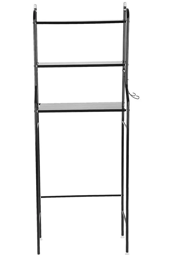 3-х уровневый железа Туалет Полотенца стеллаж для хранения держатель над Ванная комната Полотенца полка Кухня стеллаж для хранения аксессуар душевая Полка Стеллаж для хранения - Цвет: Черный