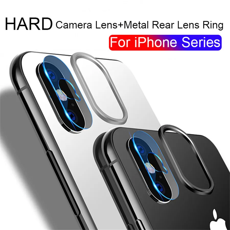 Для iPhone 11 Pro Max защита для камеры объектив из закаленного стекла+ металлический задний чехол для объектива для iPhone XS Max X 8 7 Plus стеклянный чехол