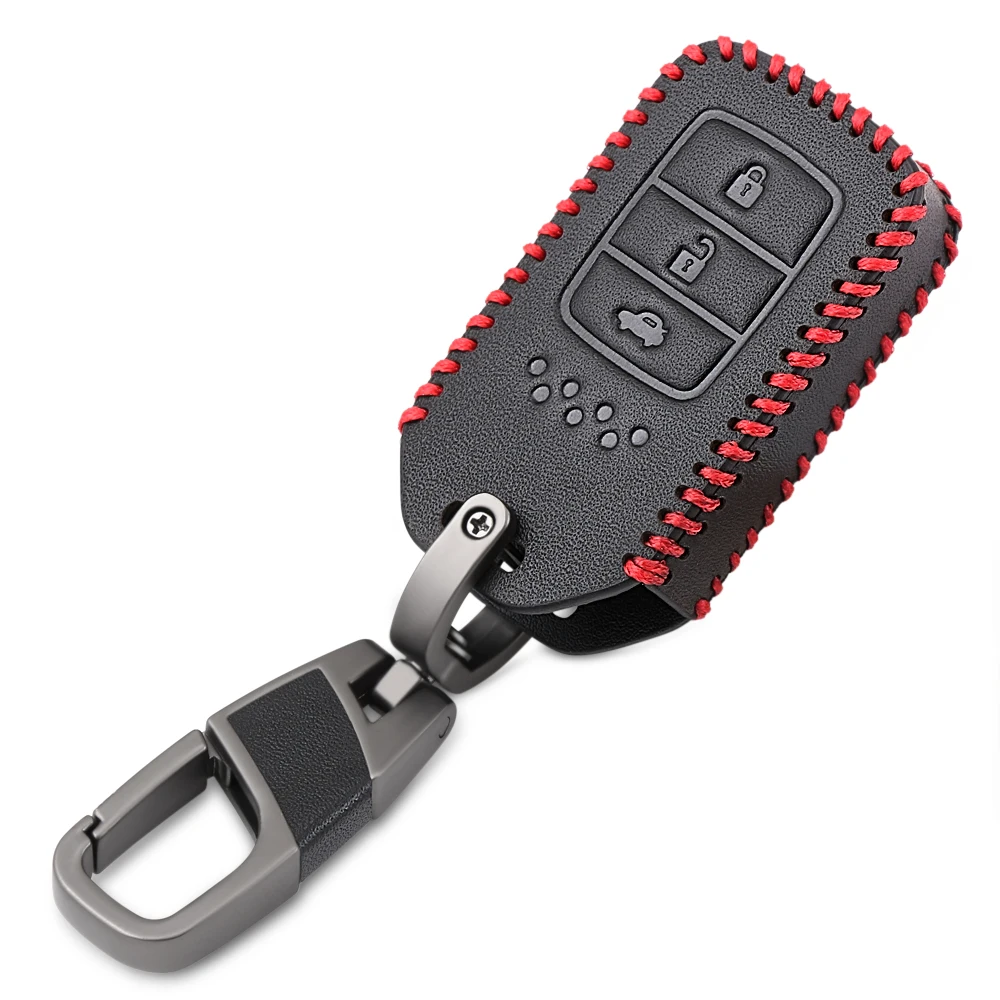 3 кнопки из натуральной кожи чехол для дистанционного ключа автомобиля протектор