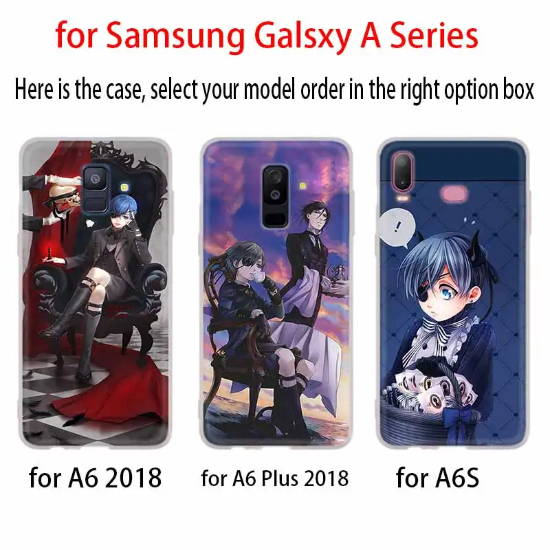 3D мультяшный черный чехол дворецкий для Samsung Galaxy A8 A6 Plus A9 A5 A3 A7 2018 2017 2016 A50 A30 A40 A70 A10 A2