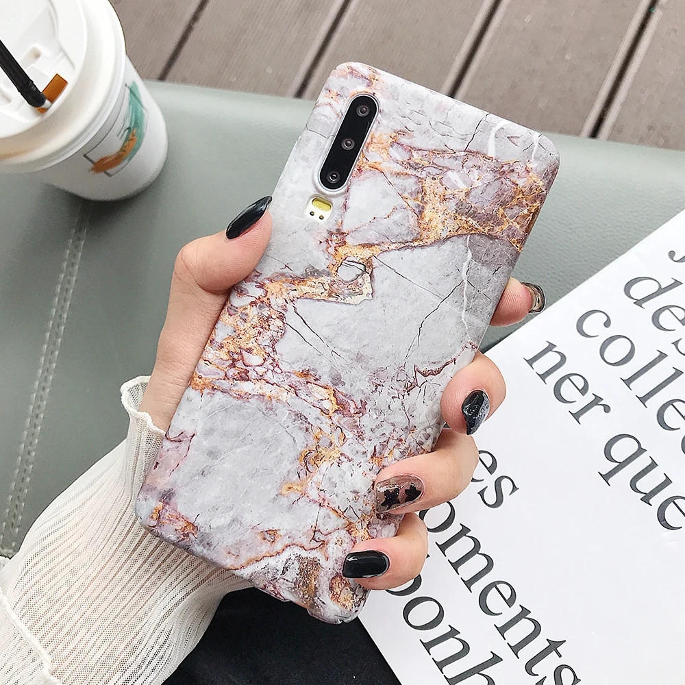 Чехол для телефона LOVECOM для huawei P20 P30 Pro Lite mate 20 Pro Honor 10 Lite P Smart Роскошная мраморная жесткая задняя крышка на весь корпус