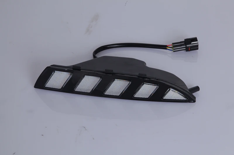 1 пара автомобиля светодиодный фары дневного света для Volkswagen Scirocco 2011 2012 2013 DRL с желтым сигналом поворота; темно-синие