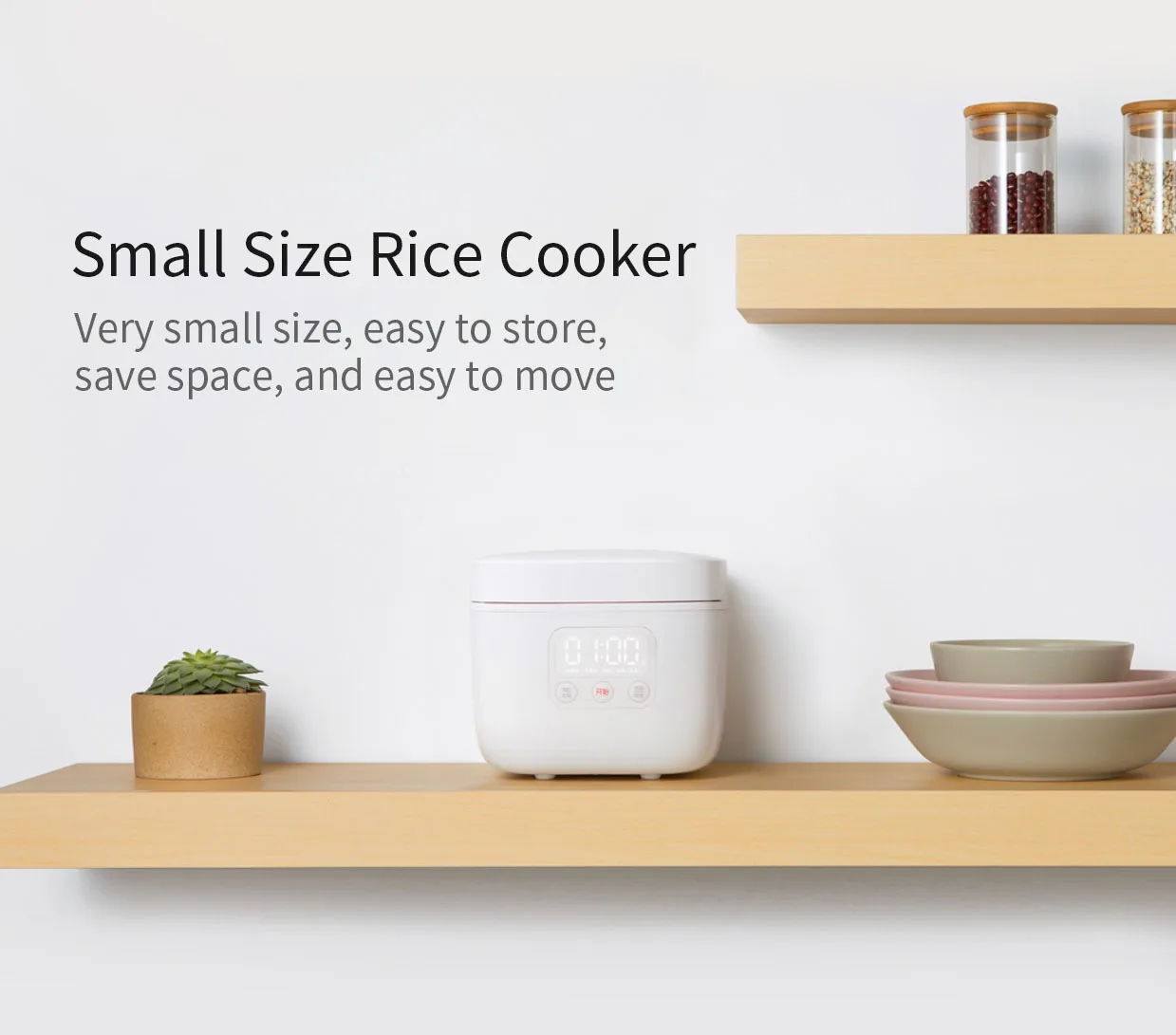 Xiaomi Mijia электрическая рисоварка 1.6л сплав мини Мультиварка кухонная техника приложение Wifi интеллектуальное назначение светодиодный дисплей