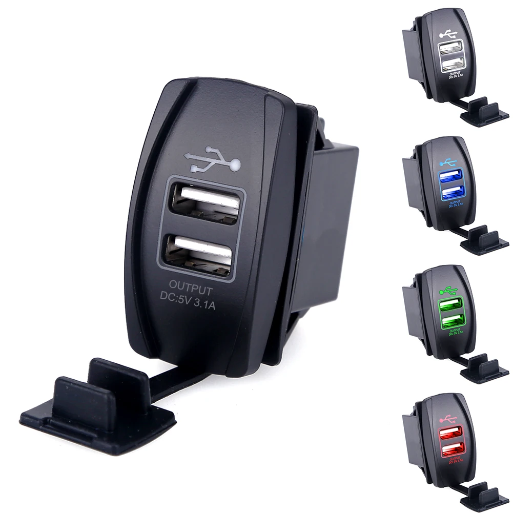 Универсальное автомобильное зарядное устройство с двумя USB портами 5 В 3 1 А 2