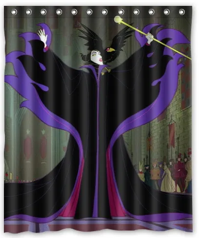 2014 People likest Maleficent Film According to the adaptation of fairy tale Top quality waterproof Shower Curtain | Дом и сад