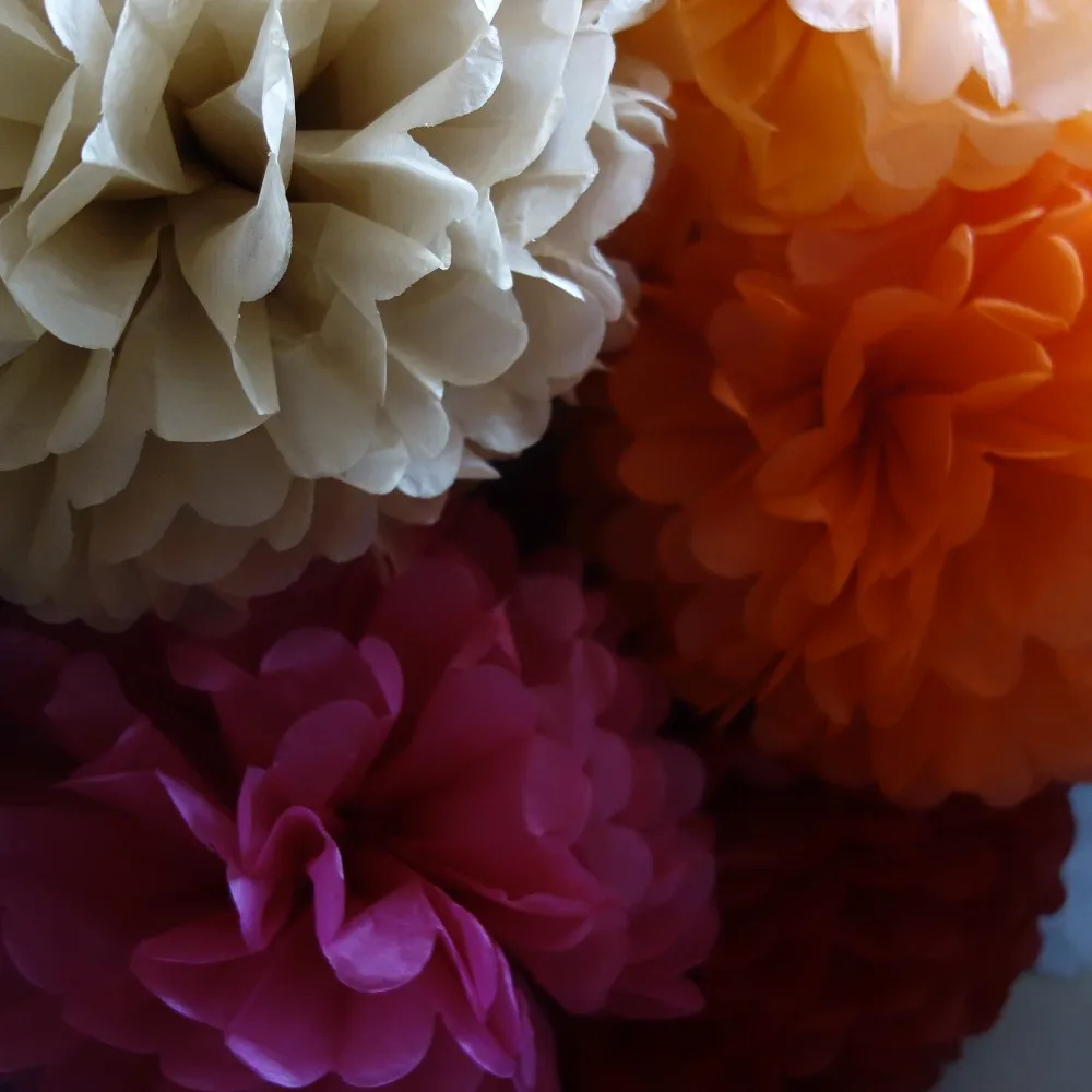 3 размера (20 см 25 35 см) 12 шт. тканевая бумага Pom Poms Свадебная вечеринка домашний
