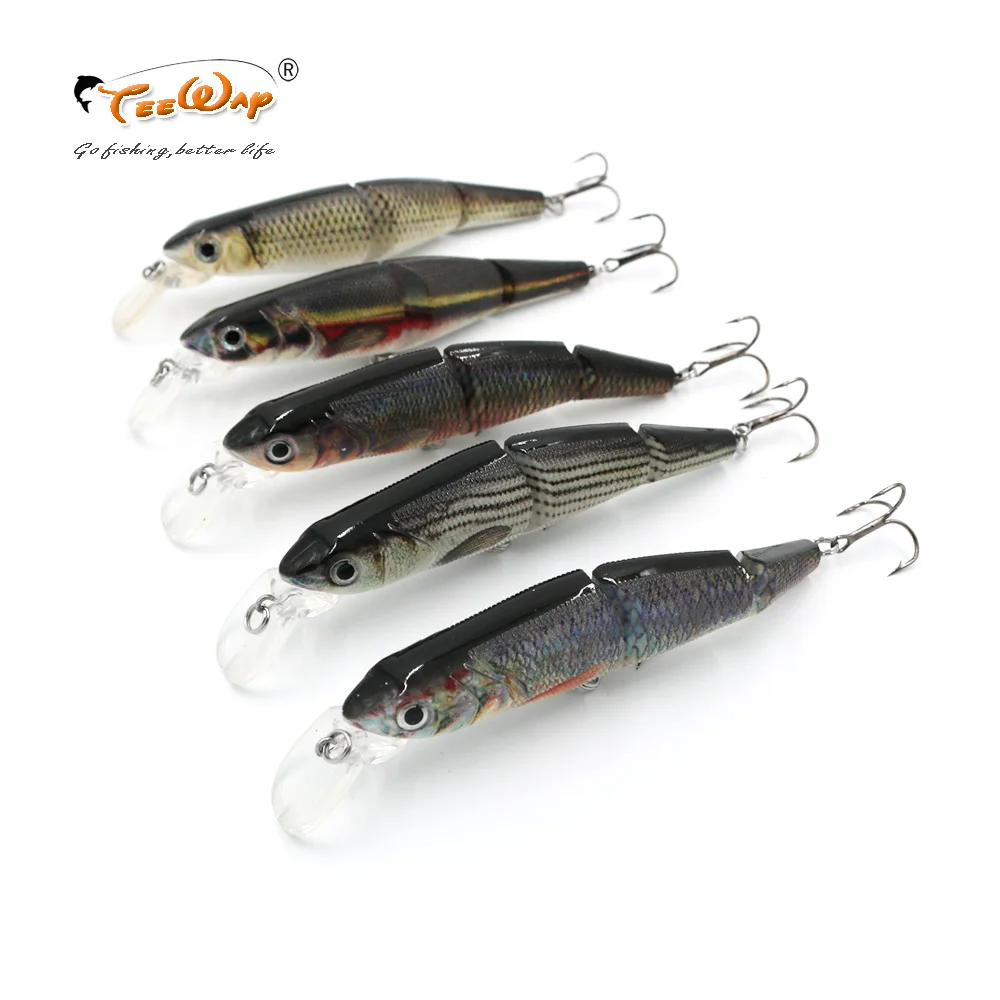 Teeway 1Pcs 11.5cm 16g 3-Segement Isca Artificial Pike Lure Muskie Fishing Lures Swimbait Crankbait Hard Bait Accessory | Спорт и