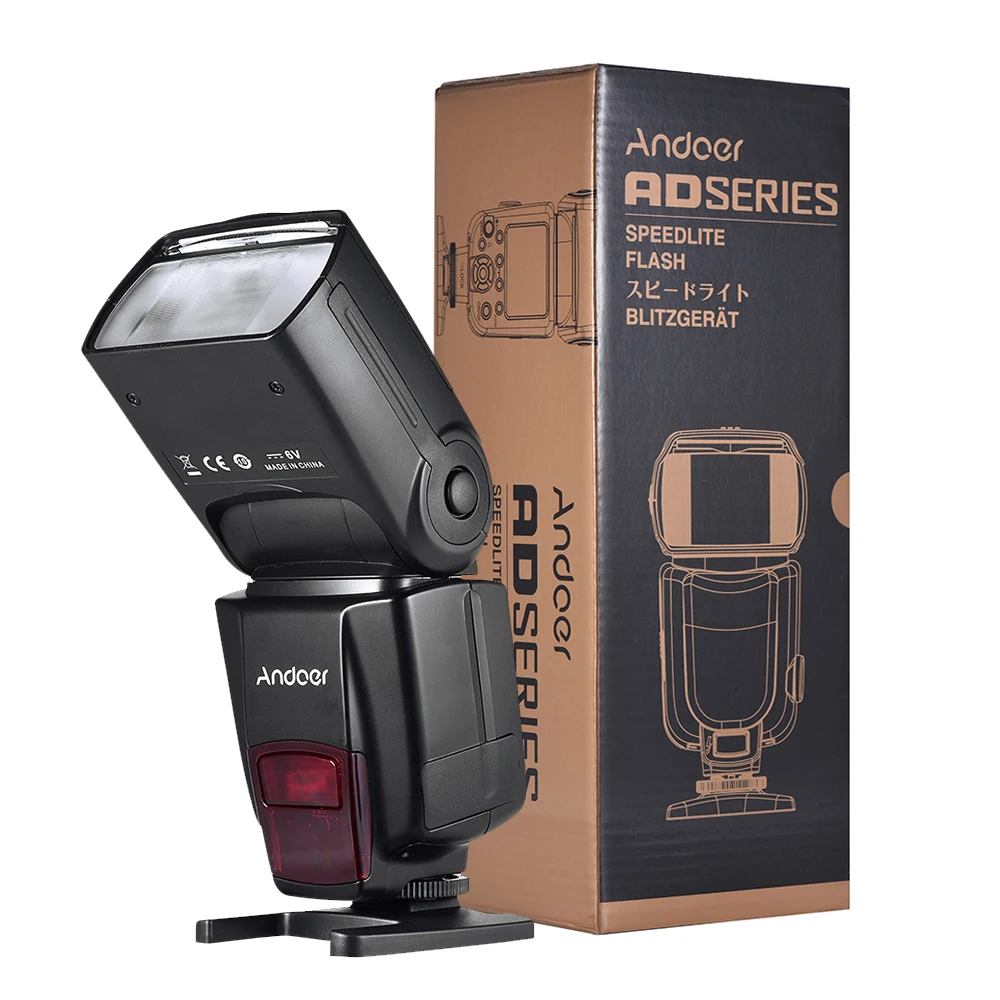 Беспроводная универсальная вспышка Andoer Slave Speedlite GN50 с триггером вспышки для Canon
