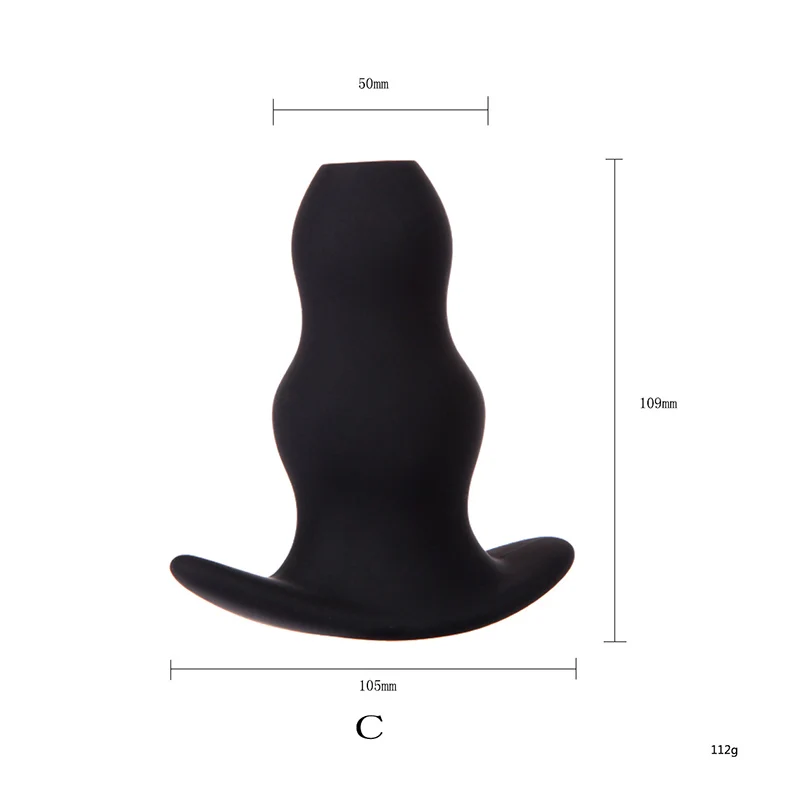 Силиконовая пустотелая Анальная пробка Анальный сексуальный туннель клизма