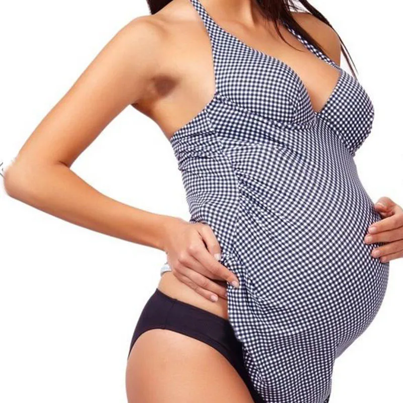 5XL одежда для беременных Одежда синий пляжный купальный костюм сексуальные